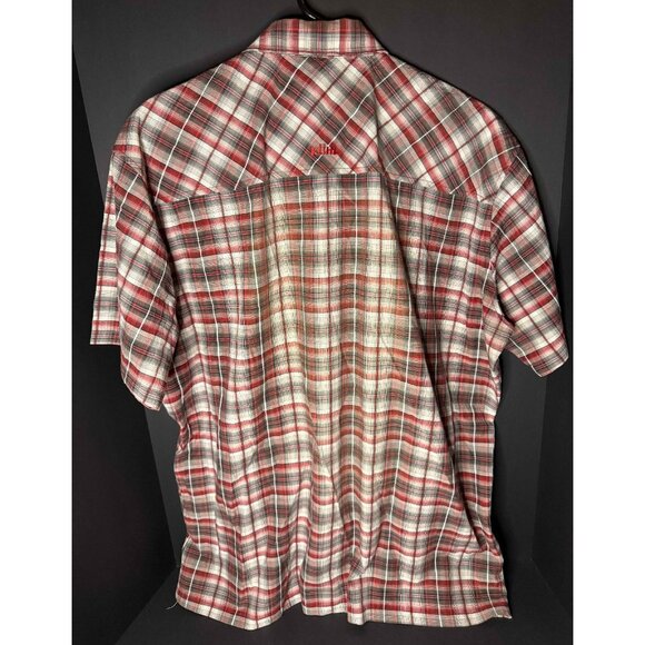 Kuhl Textured Short Sleeve Outdoor Button Shirt XL Mens Plaid Hiking - Picture 2 of 5